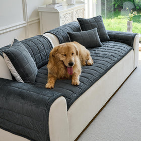 PJLZJFBY couch cover with non-slip backing stays in place on smooth furniture.