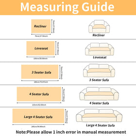 PJLZJFBY washable couch cover fits 27.6 by 70.9 inch sofas.