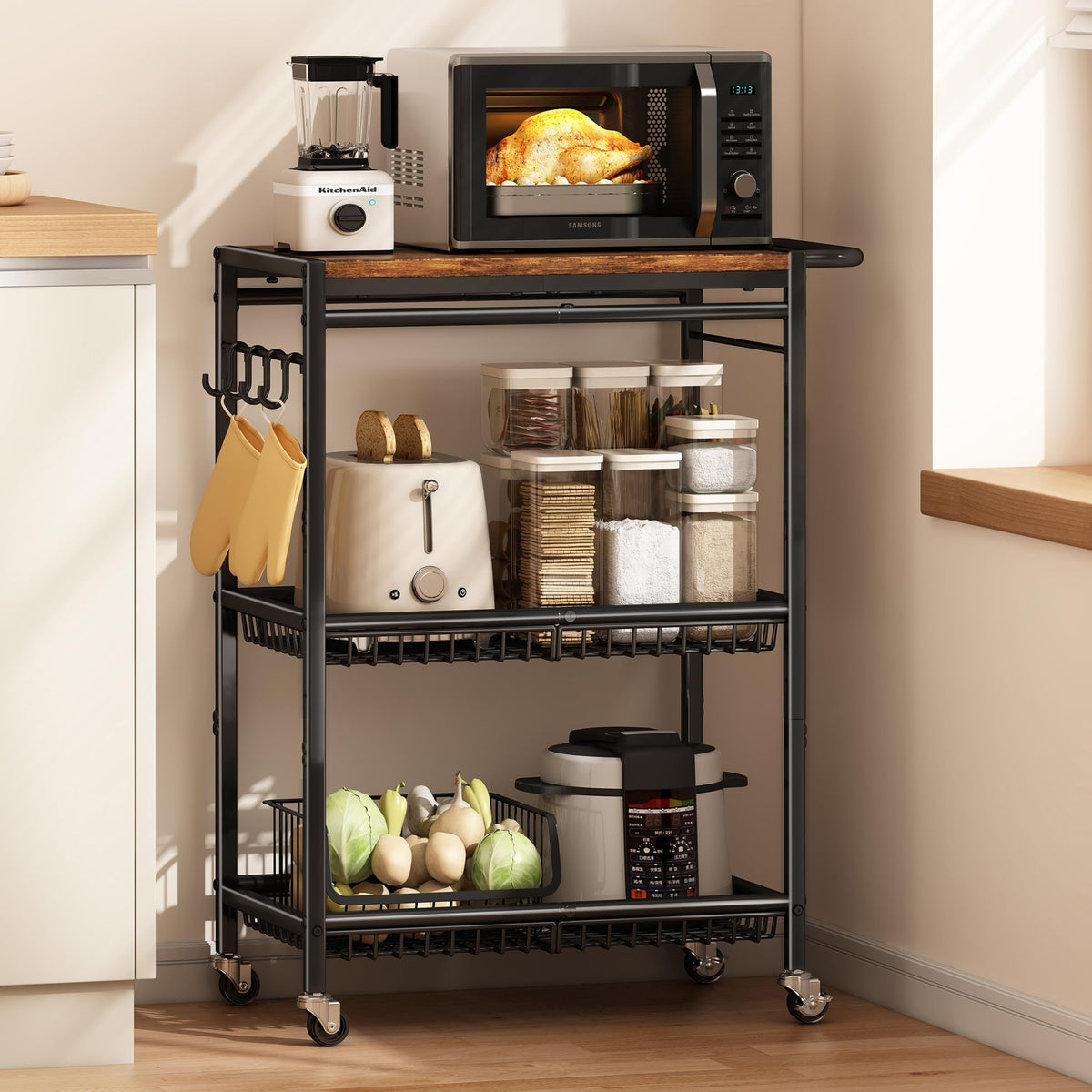 Pkuyres compact cart dimensions showcase space-saving versatility.