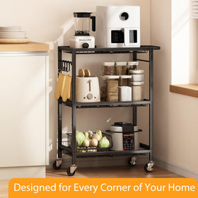 Pkuyres cart supports outdoor BBQ prep and backyard organization.