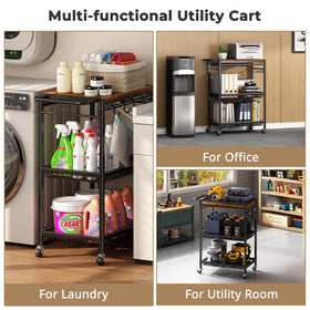 Pkuyres top surface supports up to 90 lbs for heavy appliances.