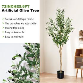 Plantsworld artificial olive leaves with realistic texture for evergreen appeal.