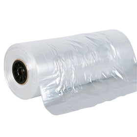 Close-up of 0.65 mil plastic showing durability and transparency for garments