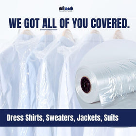 Plasticplace 240-count bulk pack ideal for wardrobe protection during storage and travel.