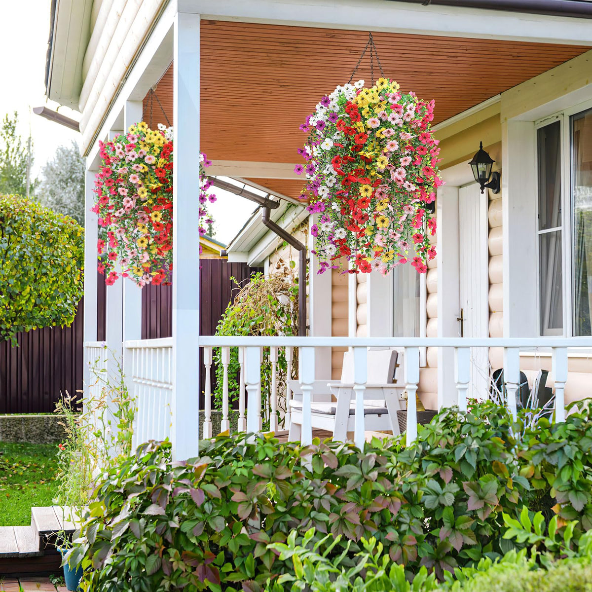 Playieer six-bundle arrangement showcases varied colors for outdoor styling.