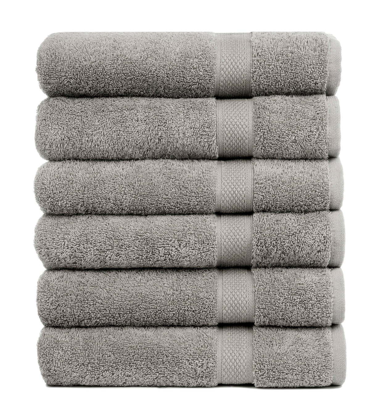 Pleasant Home bath towels 6-pack gray with soft fabric and high absorbency for everyday use