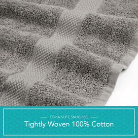 Pleasant Home gray towels machine washable and easy to care for