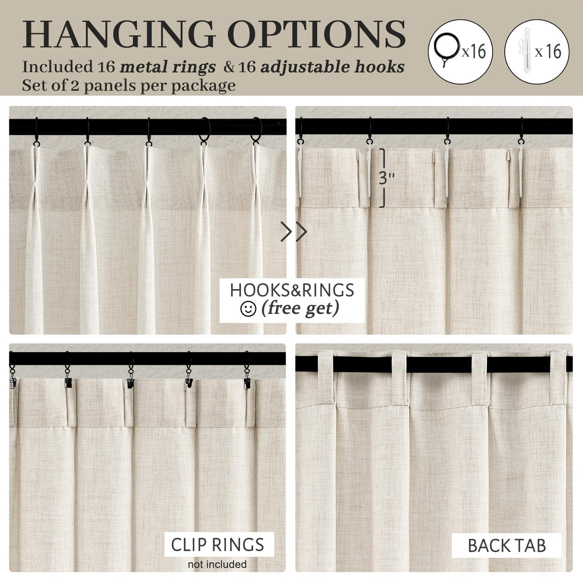 PleatedDrapes 300gsm fabric balances durability with softness for daily use