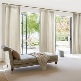 PleatedDrapes room ambience enhanced by rich fabric and color
