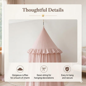 PlentiVive bed canopy private reading nook invites quiet moments for kids.