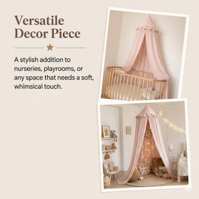 PlentiVive bed canopy soft breathable fabric keeps evenings comfortable.