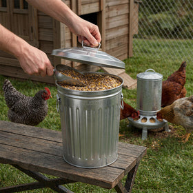 Plexon galvanized waste basket resists rust in humid areas.