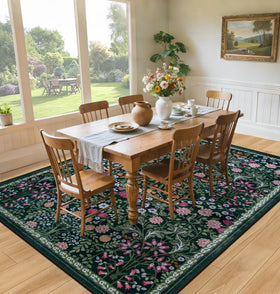 PLHXFR anti-slip backing helps keep the rug in place on hardwood floors.