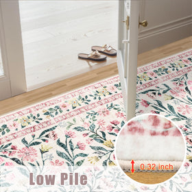 PLHXFR beige floral pattern complements farmhouse and modern interiors.