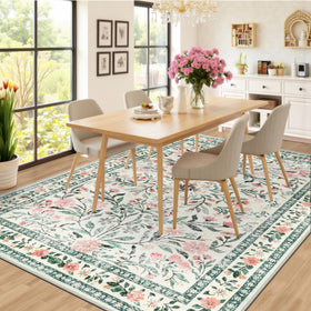 PLHXFR 8x10 dining area rug with stain-resistant surface