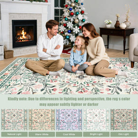 PLHXFR entryway rug 8x10 demonstrates durability in high-traffic area