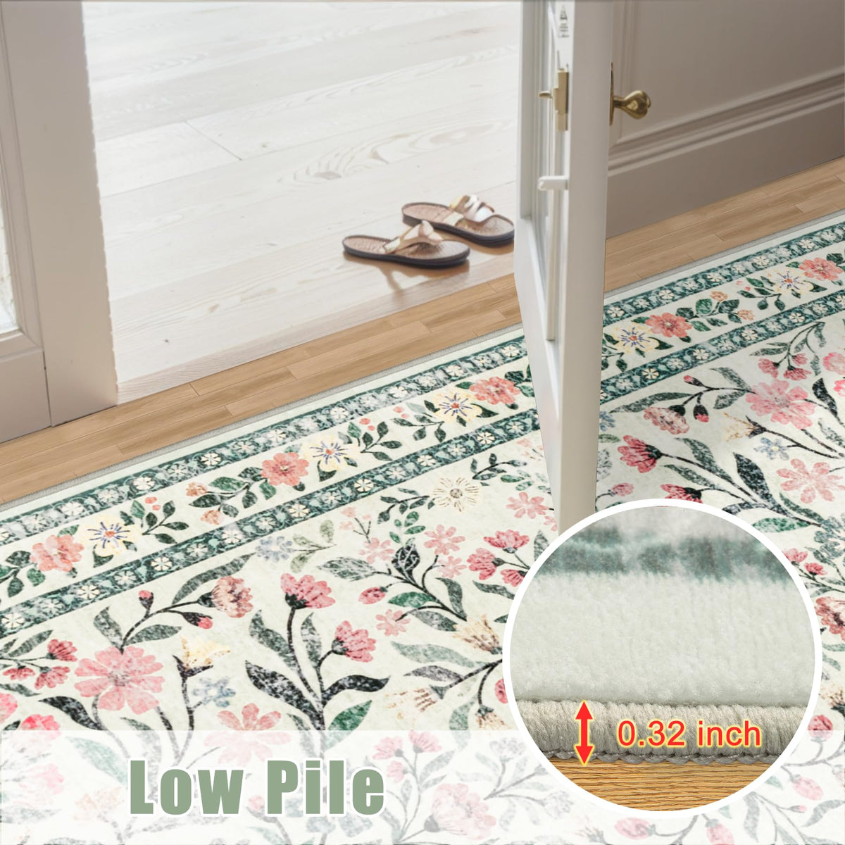 PLHXFR 8x10 office rug with noise-absorbing surface