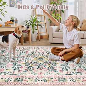 PLHXFR non-slip back keeps the rug in place.