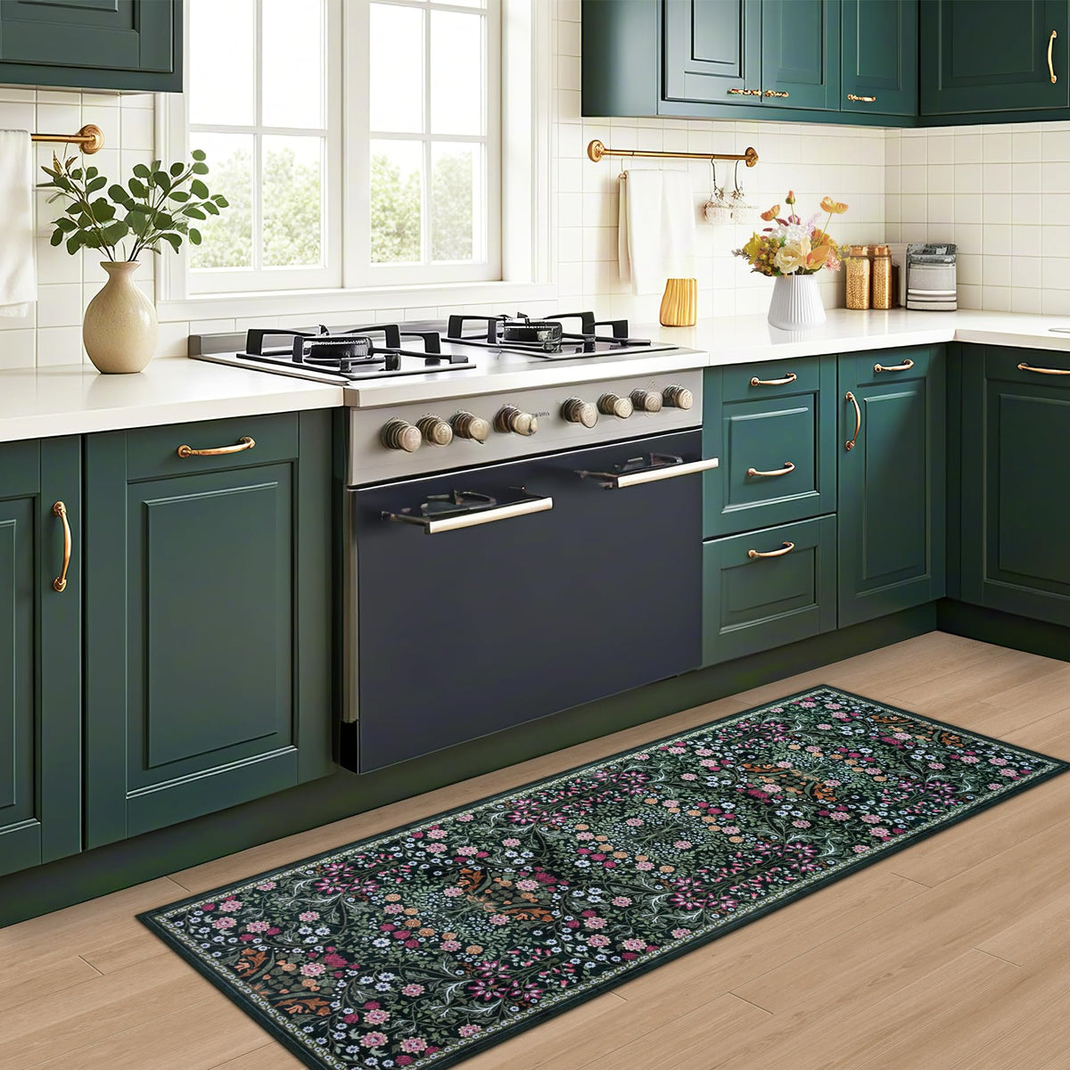 PLHXFR Runner Rug 72x24 size fits hallway or kitchen layouts.