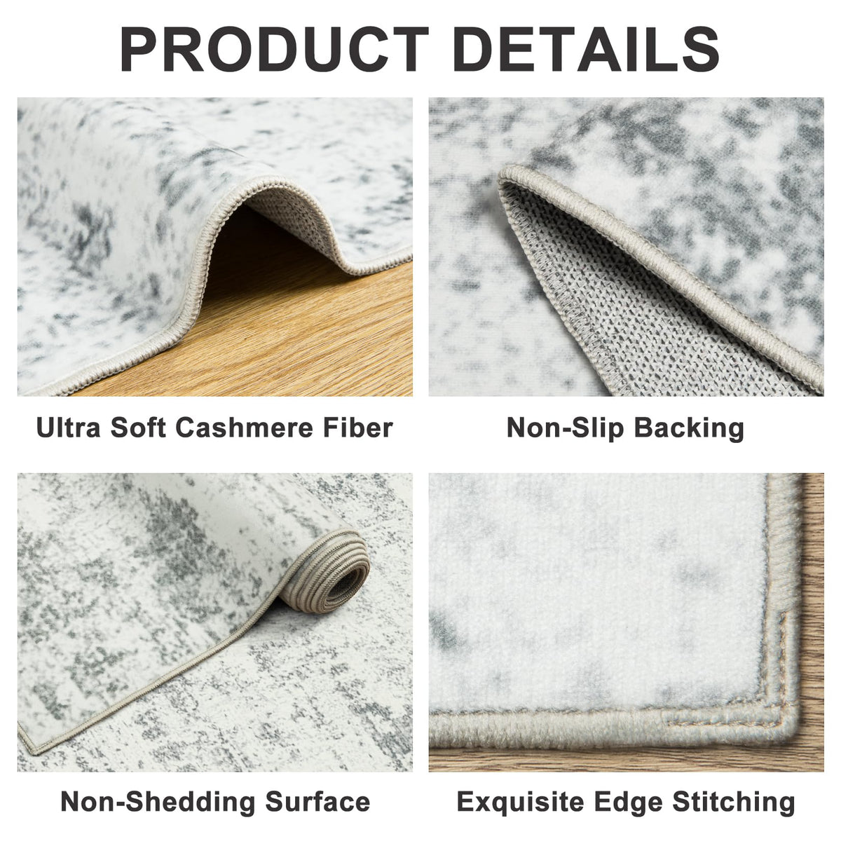 PLHXFR skin-friendly rug suitable for kids and pets