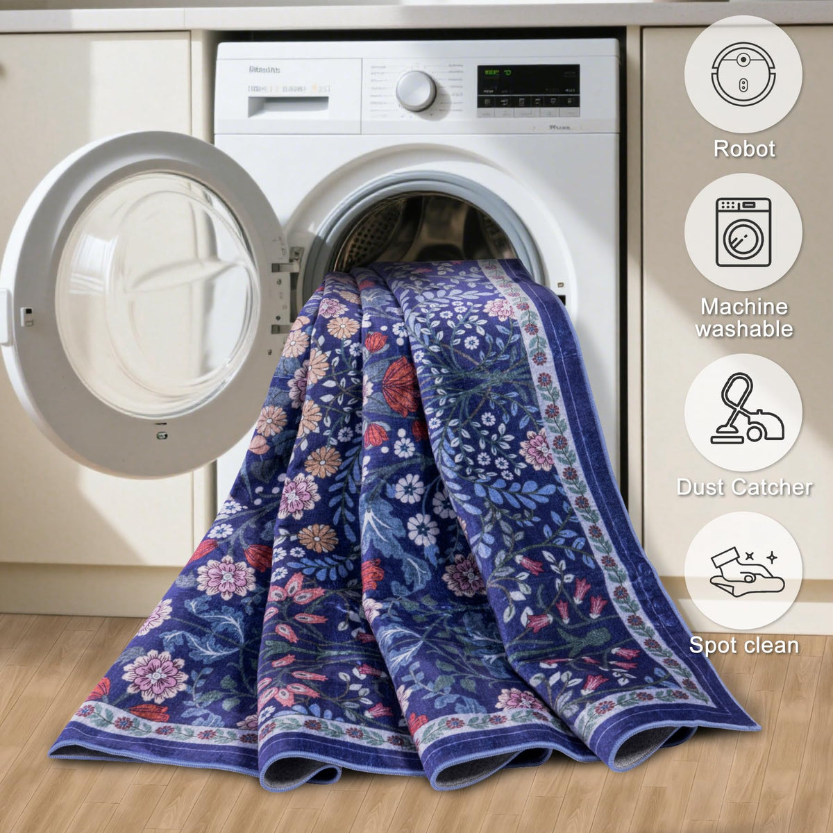 PLHXFR skin-friendly rug suitable for kids and pets