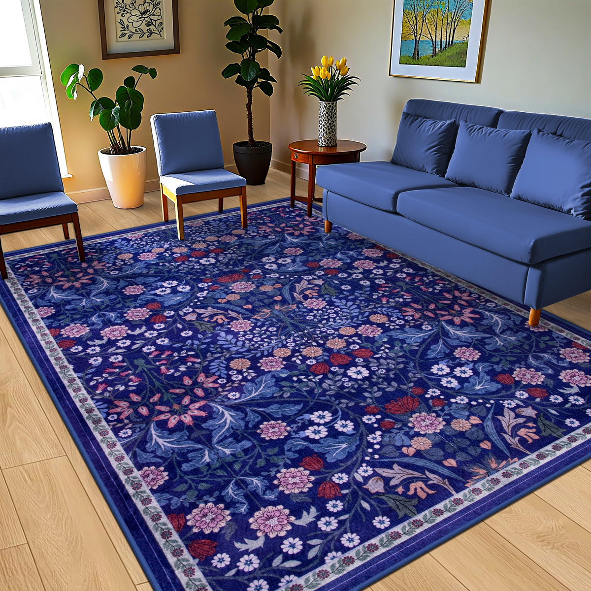 PLHXFR soft low-pile rug offers barefoot comfort in bedrooms
