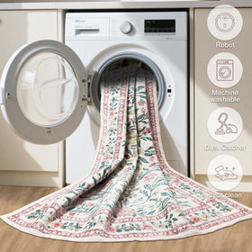 PLHXFR soft low-pile rug offers easy cleaning and daily comfort.