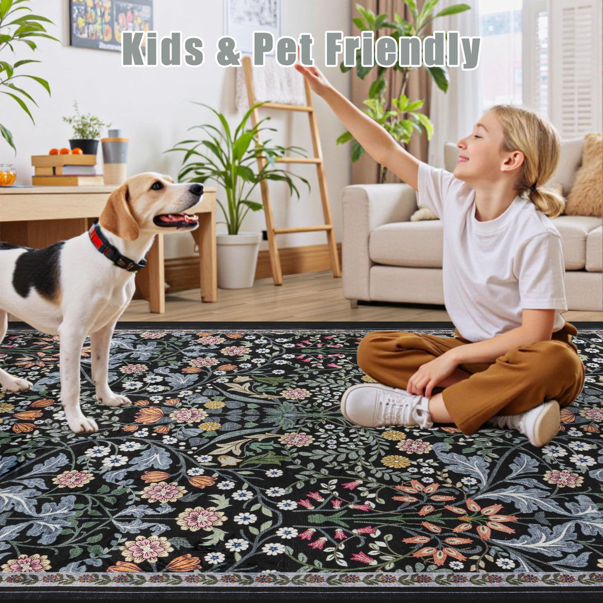 PLHXFR versatile rug suitable for living room, bedroom, or office