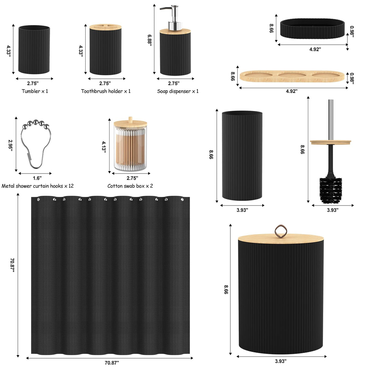 pliow waste bin for bathroom organization and easy disposal
