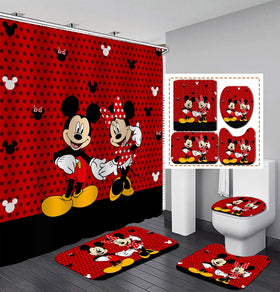 PLMZUOK shower curtain set with hooks for easy installation.