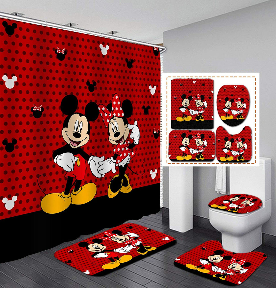PLMZUOK shower curtain set with hooks for easy installation.