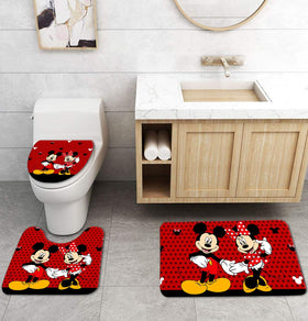 PLMZUOK toilet lid cover detail showing coordinated décor.
