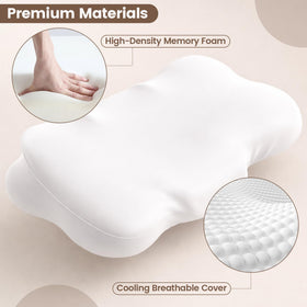 Ploithic memory foam close-up shows plush shredded fill that cushions gently