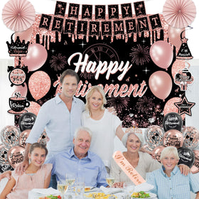PLOZZY all in one retirement decor set for photos and parties