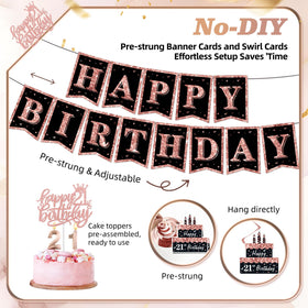 PLOZZY rose gold sash enhances the birthday star’s look for photos.