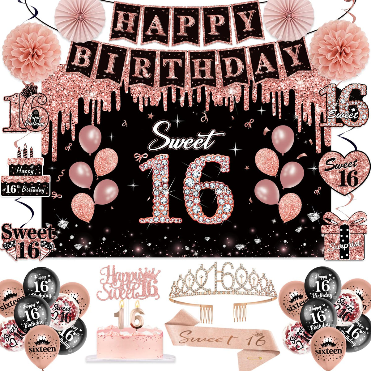 PLOZZY Sweet 16 crown for a regal birthday moment