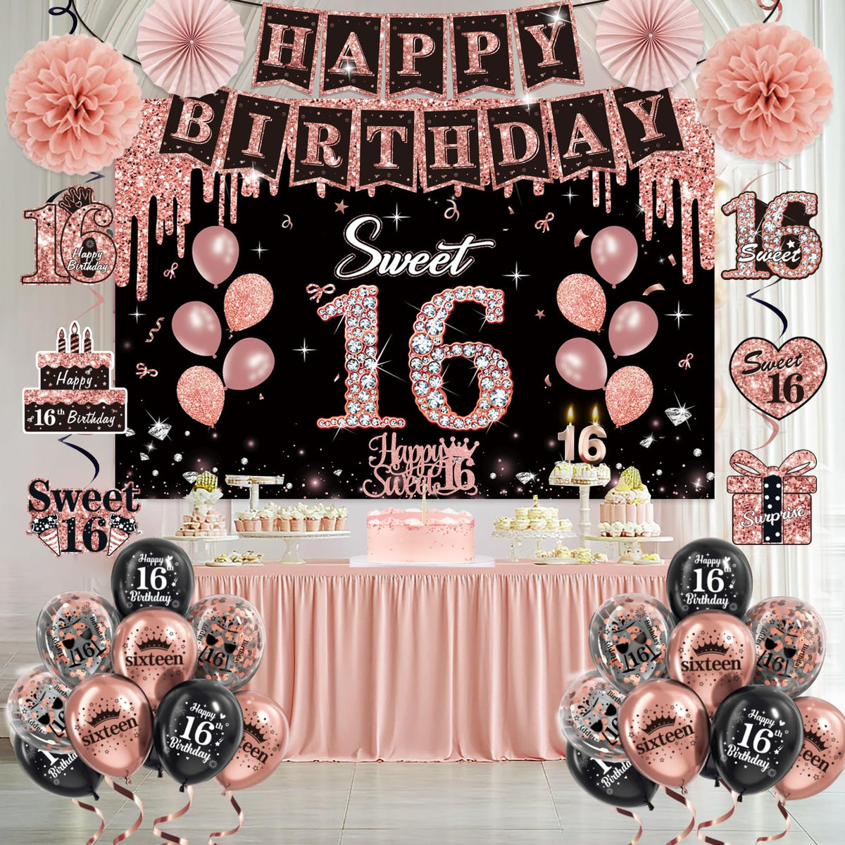PLOZZY Sweet 16 sash adds glittery elegance to the celebration