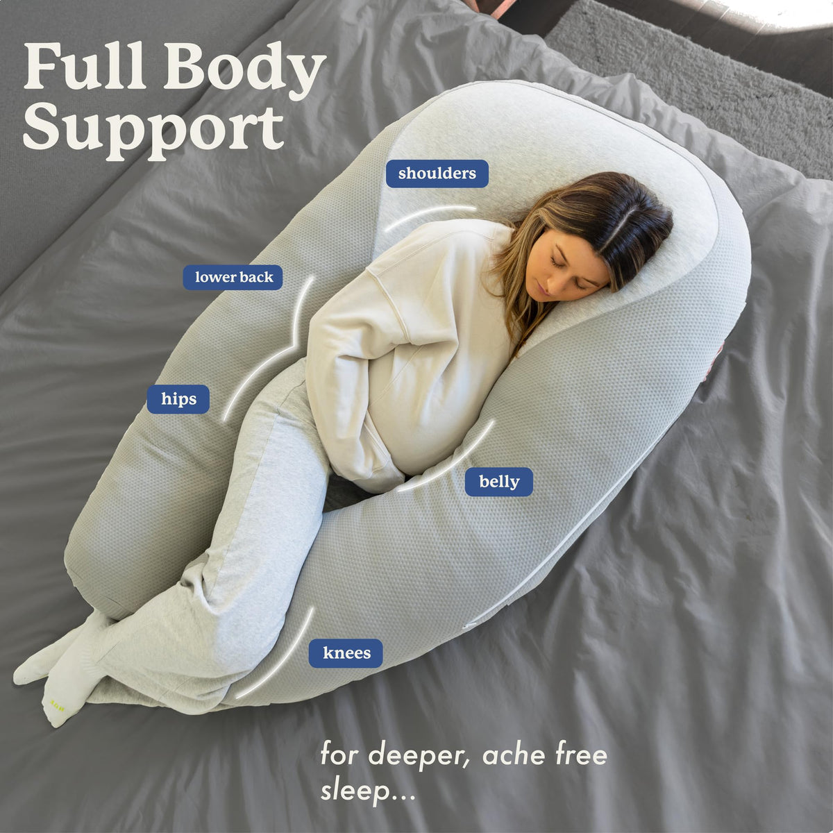 Plufl Hugl premium soft fabric enhances a luxurious sleep experience.