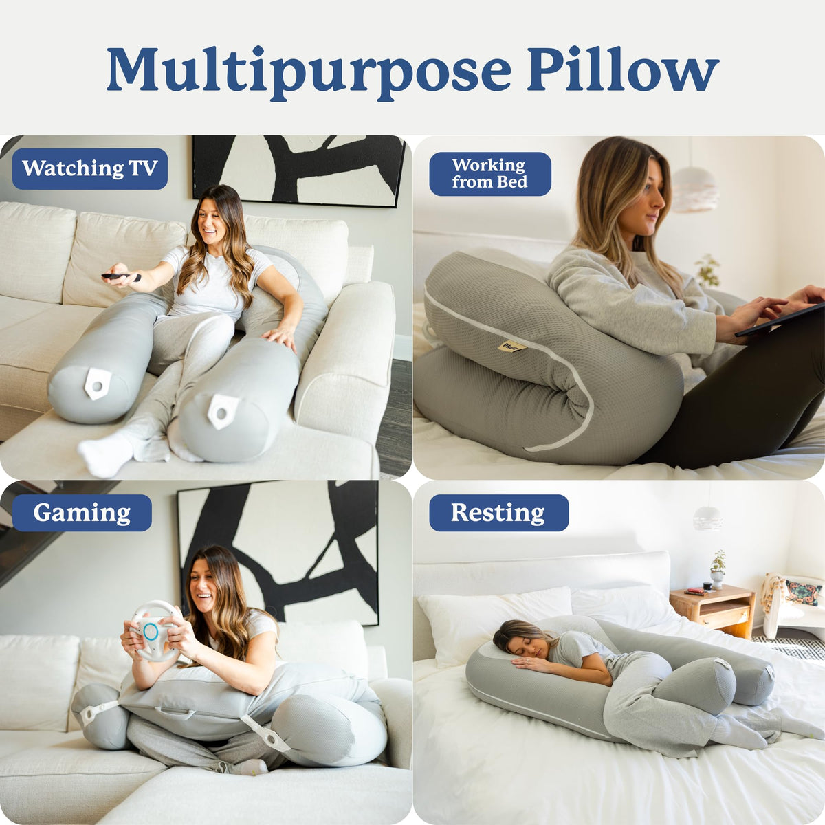 Plufl Hugl removable washable cover for easy cleaning and care.