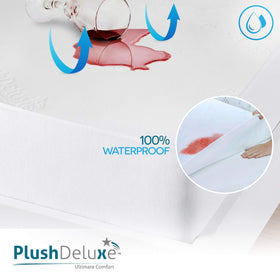 PlushDeluxe bamboo fabric breathes and wicks moisture for cool sleep.