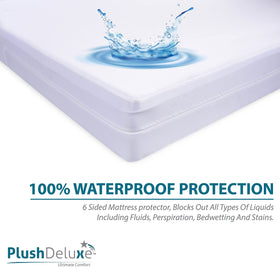 PlushDeluxe noiseless terry fabric reduces movement noises.