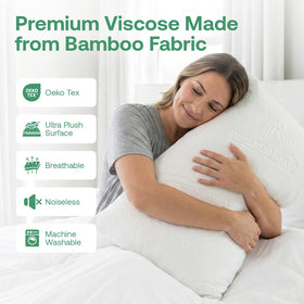 PlushDeluxe standard 20x26 pillow protector fits standard pillows.