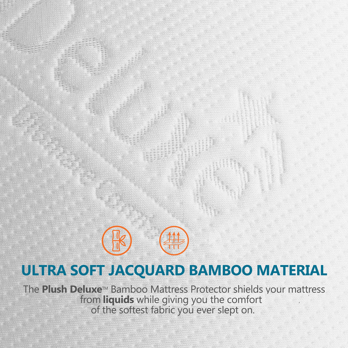 PlushDeluxe waterproof layer demonstrates spill protection on the mattress protector.