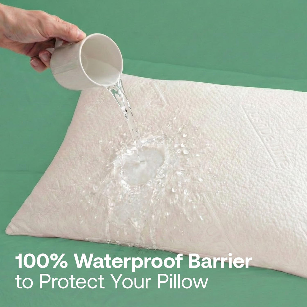PlushDeluxe zippered encasement fully covers pillows for lasting protection.