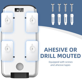 PLUSSEN lockable dispenser with key for secure shared spaces.
