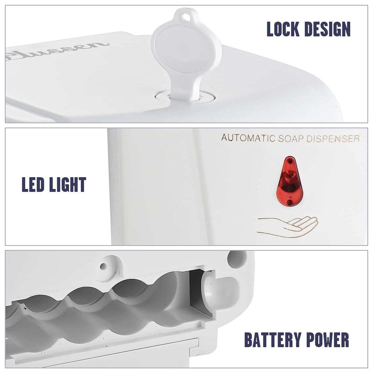 PLUSSEN touchless sensor activation ensures hygienic handwashing in public spaces.