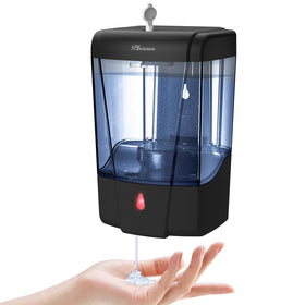 Plussen wall-mounted touchless soap dispenser front view for hygienic use