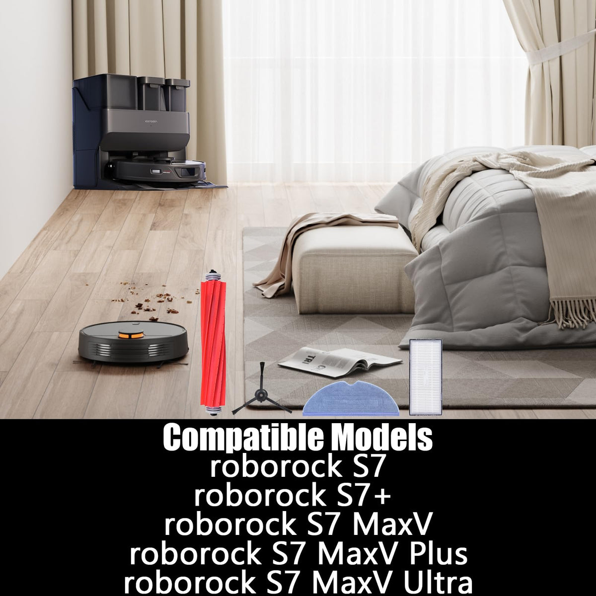 Pmosata S7 mop cloths provide quick absorption for spills and sticky messes.