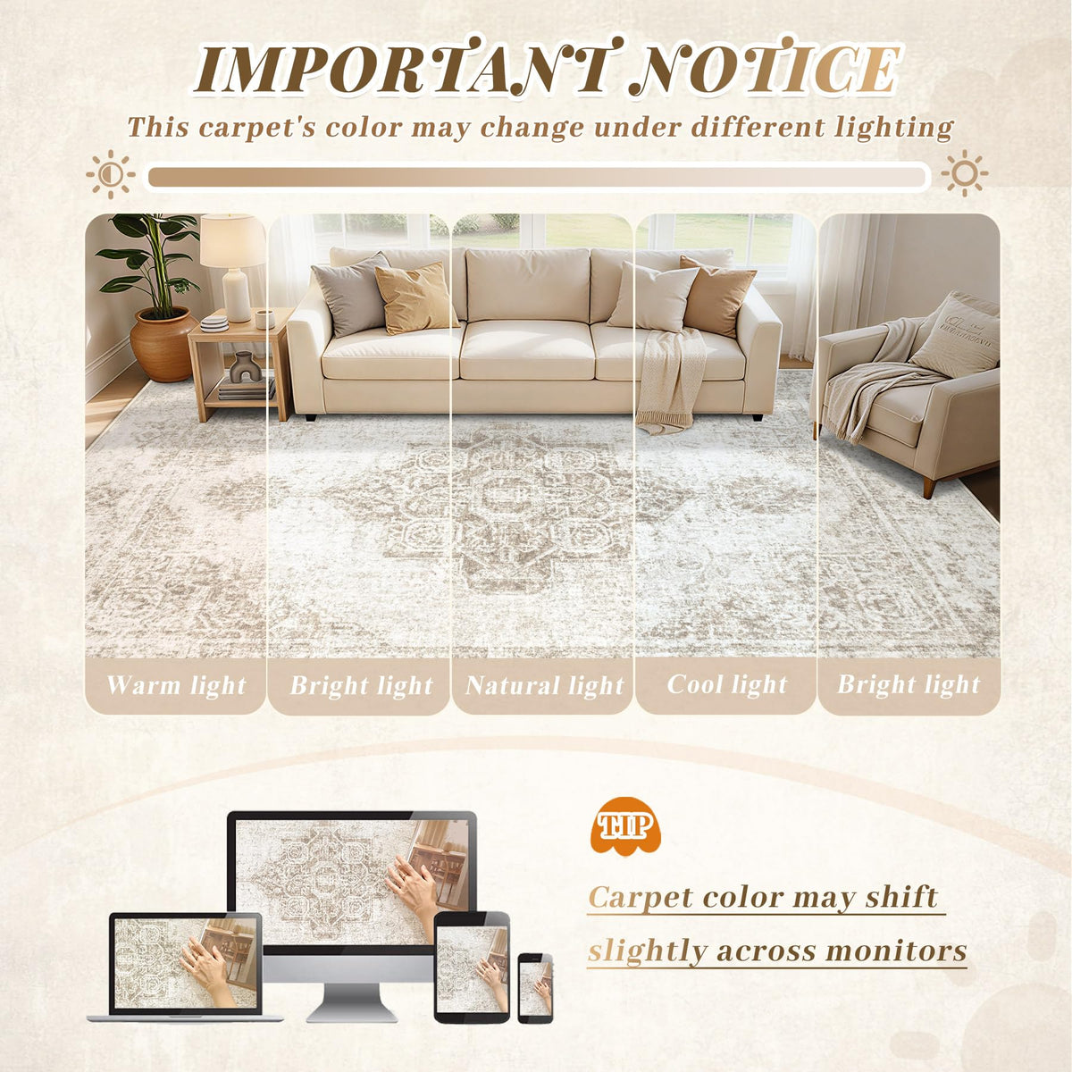 PMTSNS easy-care rug remains fresh with quick spot cleaning and occasional wash.