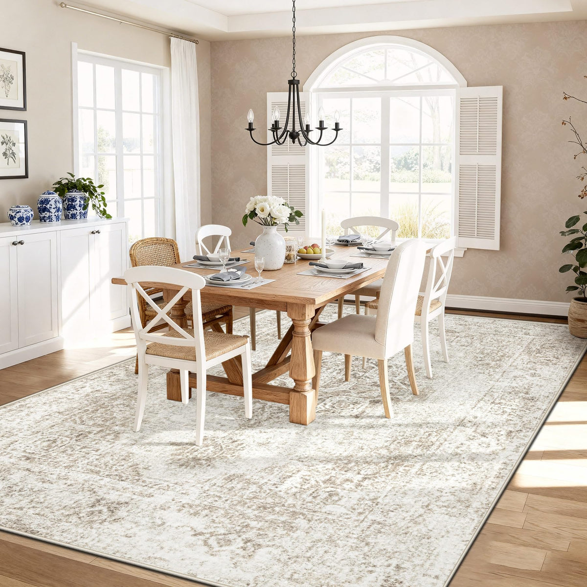 PMTSNS machine-washable rug simplifies deep cleaning and freshening.